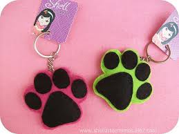 Llavero Huella De Fieltro Bijoux De Sac Porte Clef Porte Cle