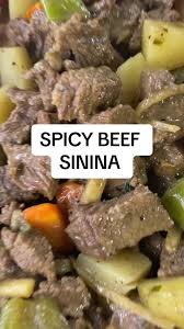 spicy beef sinina #fyp #foodblog #recipe #dinner #cooking #myversion #ulam  #kain #beef #food #recipe