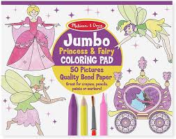 Great assortment of characters too. Amazon Com Melissa Doug Princess Fairy Jumbo Coloring Pad Melissa Doug Toys Games