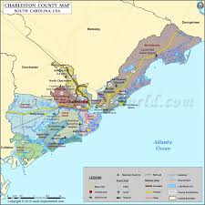 Based on the color coded legend above, the crime map outlines the areas with lower crime compared to the areas with higher crime. Charleston County Map South Carolina