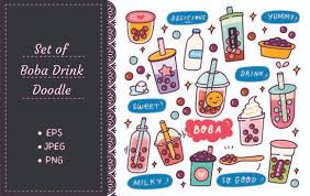A wide variety of coca cola bottle options are available to you, such as primary ingredient. Set Of Cute Boba Drink Vector Graphic By Big Barn Doodles Creative Fabrica