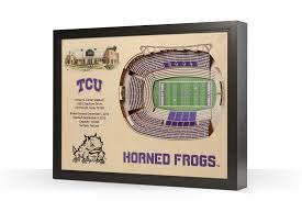 Some of the best years of my life! Tcu Horned Frogs Amon G Carter Stadium 3d Wood Stadium Replica 3d Wood Maps Bella Maps