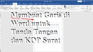 Anda hanya perlu mendatangi pengurus rt, biasanya sekretaris atau ketua rt dan mengemukakan niat anda untuk. Membuat Garis Di Word Untuk Tanda Tangan Dan Kop Surat Simak Hingga Selesai Maschasil Com
