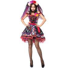 Men can wear a simple but fancy guayabera look or an elegant dark blazer in case they're looking to conquer a beautiful catrina. Halloween Scary Skull Horror Zombie Vampire Skeleton Joker Fancy Dress Mexican Day Of The Dead Ghost Bride Cosplay Costume Holidays Costumes Aliexpress