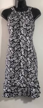 Dress Barn Collection Black White Dress With Ruffles S Ebay Black White Dress Dresses Fashion