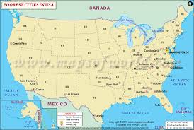 Large detailed map of usa with cities and towns. Poorest Cities In America Poorest City In Usa