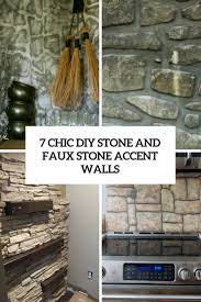 Image result for paint effects stone faux stone walls. 7 Chic Diy Stone And Faux Stone Accent Walls Shelterness