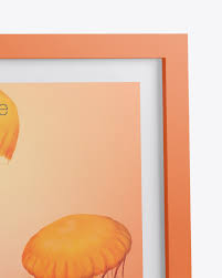 Download Glossy Photo Frame Mockup In Stationery Mockups On Yellow Images Object Mockups PSD Mockup Templates