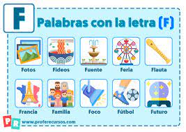 Palabras Con F Que Empiezan Por La Letra F Para Ninos