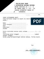 Maka jangan heran jika surat keterangan sakit dari dokter ini mulai banyak diragukan. Surat Keterangan Sakit