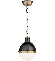 Visual Comfort Tob5062bz Hab Wg Thomas Obrien Hicks 1 Light 9 Inch Bronze With Antique Brass Accents Pendant Ceiling Light Lighting New York