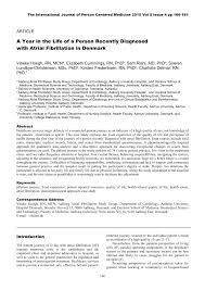 Check spelling or type a new query. Pdf A Year In The Life Of A Person Recently Diagnosed With Atrial Fibrillation In Denmark