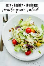 You Ll Want To Add This Simple Green Salad To All Of Your Weeknight Meals It Takes Just 10 Min Simple Green Salad Healthy Vegetable Recipes Easy Healthy Salad