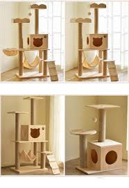 Manufacturer Wholesale Wooden Cat Tower Furniture Cat House Diy Cat Tree Designs Diy Cat Tower