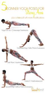 5 Beginner Yoga Poses For Strong Arms And A Free Poster Social Hermit Easy Yoga Workouts Yoga Poses For Beginners Yoga For Beginners