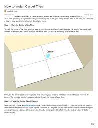 Find quality results related to installing carpet diy. How To Install Carpet Tiles