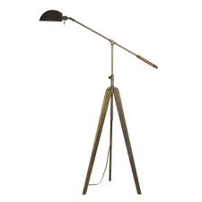 Cal Lighting Bo 2832fl Agb Antique Gold Brass Cuero Single Light 54 Tall Boom Arm Floor Lamp Lightingdirect Com