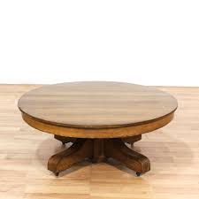 5334 banks street san diego, california 92110. Mission Style Round Oak Pedestal Coffee Table Loveseat Vintage Furniture Los Angeles Coffee Table Table Pedestal Coffee Table