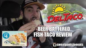 Fish is battered but ever so lightly. Del Taco Beer Battered Fish Tacos Review Sweatpants Joe Eats 2018 Youtube