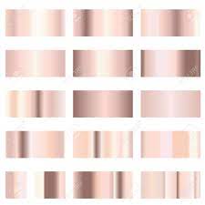 From metallic coppery highlights to blushing ombre fades, rose gold locks are winning eeeverywhere from instagram to pinterest (and there are no prizes for guessing why). Soft Rose Gold Or Pink Blush Color Gradient Collection Royalty Free Cliparts Vectors And Stock Illustration Image 106393156