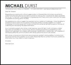 Mud Logger Cover Letter Sample Cover Letter Templates Examples