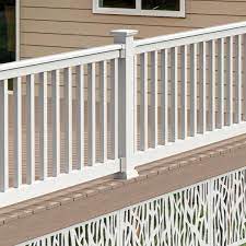 Choose between our deckmate® premium and classic pontoon boat seats, browse pontoon furniture and use our deck designer to arrange your pontoon boat seats any way you like. Freedom Lincoln 10 Ft X 3 In X 3 Ft White Pvc Deck Rail Kit Square Balusters Included Assembly Required Lowes Com Pvc Decking Deck Railings Railings Outdoor