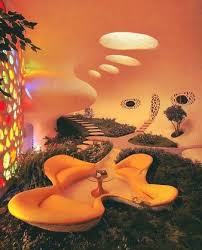 Concept Talk On Instagram Javier Senosiain Interior Nautilus House Follow Concepttalk 70sinteriors Funky Living Rooms Pink Desk Chair Retro Interior