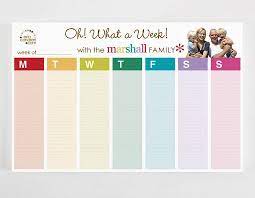 Weekly Schedule Pad Oh What A Week Erin Condren Life Planner Planner Erin Condren Personal Planner