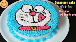 Doraemon Cake Decoration How To Make Cake For Kids Birthday Party Cake Design Cartoon Cake Design Youtube