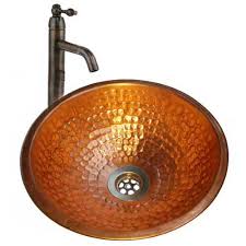 double face patina copper sink bowl