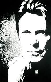 Black And White Stencil David Bowie Music Black White Stencil Art Prints On Canvas Stencil Art Canvas Art Prints Art