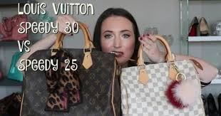 You can currently find a variety of speedy bags in 25, 30, 35, and 40 cm options. Louis Vuitton Speedy 30 Vs Speedy 25 Louis Vuitton Speedy 30 Louis Vuitton Louis Vuitton Speedy 25