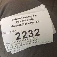 Where is the post office at university of malaya? Pejabat Pos Universiti Malaya Universiti Malaya Kuala Lumpur