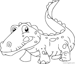 In the section cartoons coloring pages for children you will find original images of favorite heroes, which you can download or print absolutely free of charge. Cartoon Alligator Coloring Page Coloringall