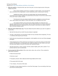7.1 how to use the press release of the event is intended to briefly and clearly explain to journalists why they need to attend the event. Writing A Press Release Adapted From Http Www Wikihow Com