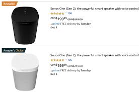 Sonos amp black friday deals. Sonos Black Friday Deals 20 Off Sonos One At 199 And Home Theatre Iphone In Canada Blog