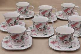 See new and used silk flowers f3003 replacement pieces at china lane. Vintage Mikasa Silk Flowers Japanese Inspired Floral Pattern China Tea Cups Saucers Set