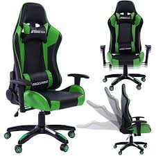 Der richtige bürostuhl ist nicht nur wichtig um effektiv am schreibtisch arbeiten zu können sondern auch um den rücken nicht übermäßig zu. Rapid Teck Burostuhl Gaming Schwarz Grun Chefsessel Preispiraten De Preisvergleich