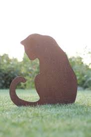 Deko Dekofigur Gartenfigur Metallfigur Katze Edelrost Braun Gartenstecker Ebay Edelrost Gartenfiguren Kunst Ideen
