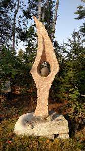 Pink Granite Eternal Flame Garden And Landscape Sculpture Handmade In Maine By Obadiah Buell Sculpture Garden Desig Sculpture Stone Sculpture Stone Design