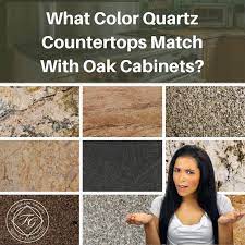 It is an excellent choice for a lighter colored kitchen countertop and can also look great as a backsplash. What Color Quartz Countertops Match With Oak Cabinets Oak Cabinets Honey Oak Cabinets Quartz Kitchen Countertops
