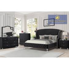 A master bedroom with an ocean inspired, upscale hotel atmosphere. B1981 Modern Bedroom Set Best Master Furniture Color Black Bedroom Set Eastern King Bed