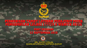 Panglima tentera darat, jen tan sri datuk zamrose mohd zain menyaksikan serah terima tugas pegawai kanan tentera darat… Perbarisan Tamat Latihan Perajurit Muda Pengambilan Lelaki 177 15 Wanita 39 15 Youtube