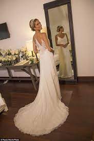 Brazilian Fashionista Helena Bordon Holds Third Wedding In St Barts Wedding Dresses Wedding Reception Dress Bridal Gowns