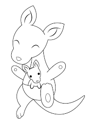 You can even save them to your computer. Printable Cute Kangaroos Coloring Page