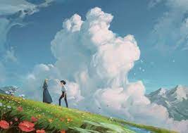Imaginary Skyscapes Studio Ghibli Background Ghibli Artwork Howls Moving Castle