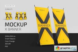 Download X Banner Mockup Set Free Download Vector Stock Image Photoshop Icon