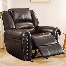 It's bigger than most recliners, giving you a lot of space to relax and unwind. Good Amp Gracious Recliner Chair Faux Leather Oversized Reclining Sofa Heavy Duty And Overstuffed Arms A In 2021 Recliner Chair Furniture Brown Furniture Living Room