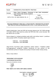 Latihan industri, juruteknik, receptionist and more on indeed.com. Mpp Kuptmkl On Twitter Attention To All Students Who Will Be Going For Industrial Training Li And Practicum For May Session Please Be Informed That The Date Has Been Rescheduled To June