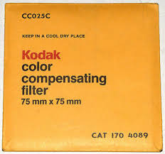 details about kodak cc025c color compensating wratten gelatin filter 75mm 3 inch new